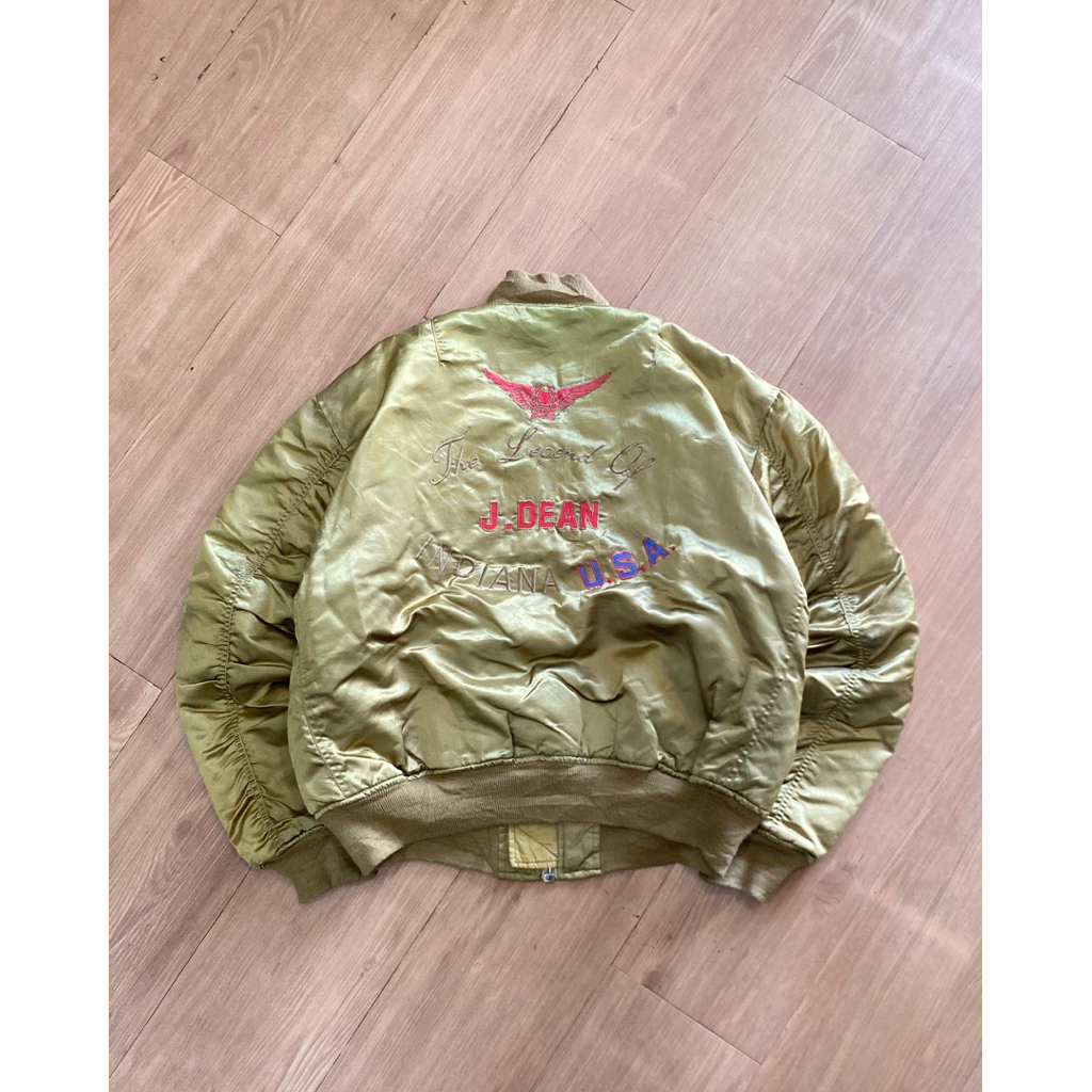 VINTAGE 90s JAMEN DEAN VARSITY BOMBER JACKET