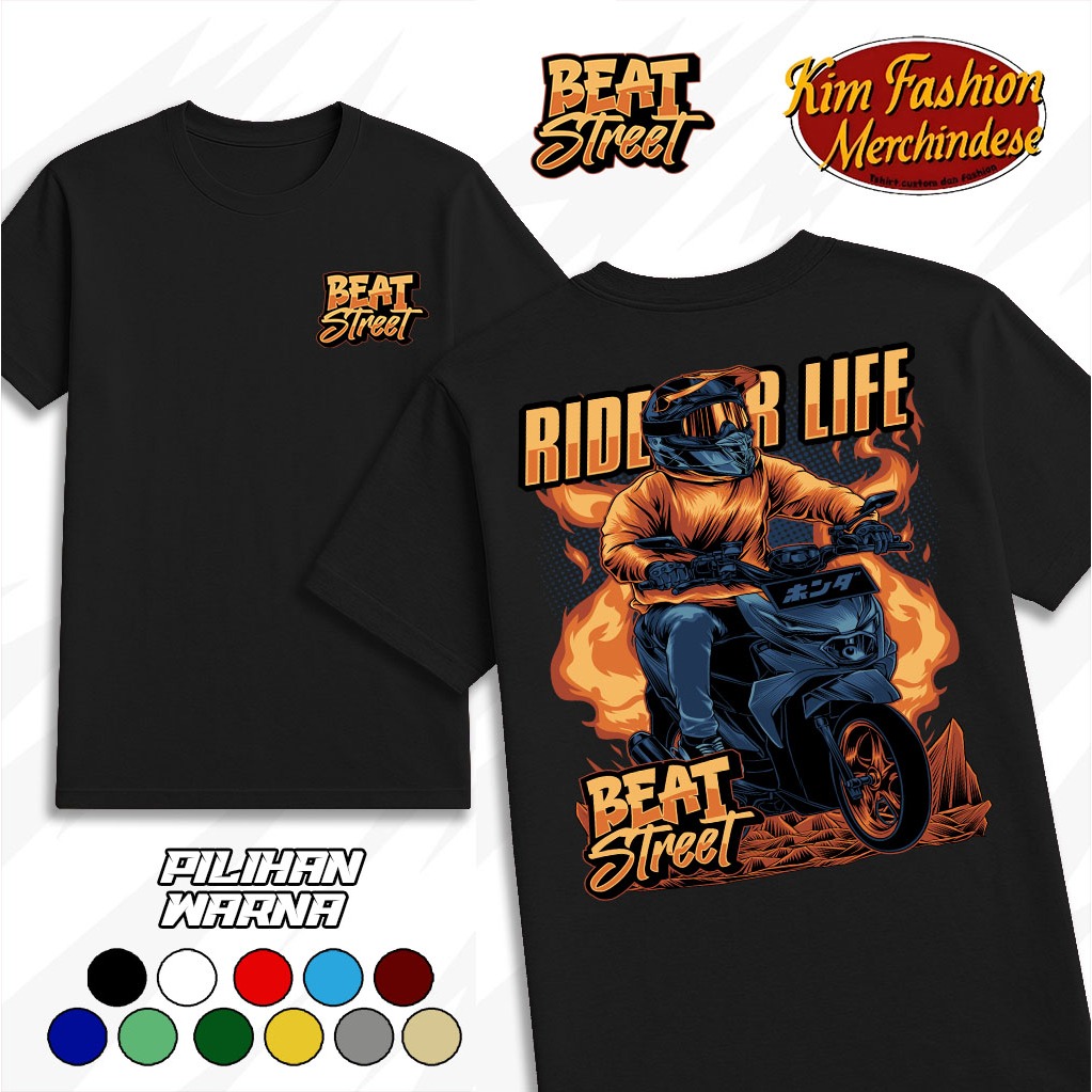 T-shirt Kaos Beat Street Modifikasi - kaos Beat Street Racing Baju bahan halus Terbaru - kaos atasan