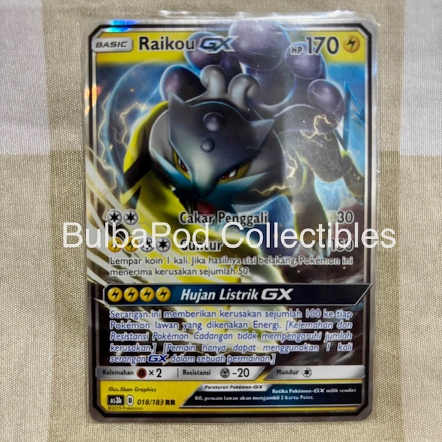 Pokemon TCG Indonesian Raikou GX AS3b 018/183 RR Bayangan Tersembunyi B