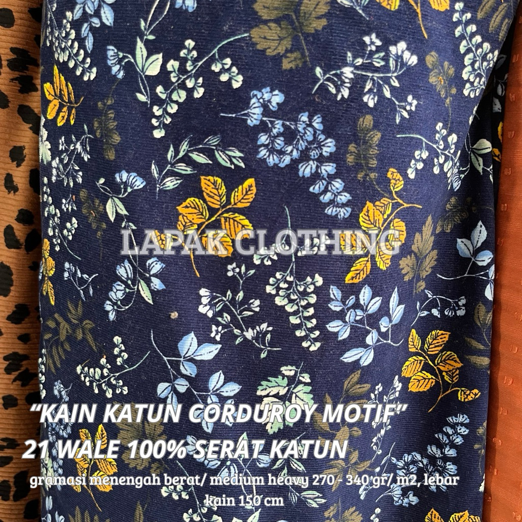 katun corduroy kain classik baby corduroy  motif 21 wale 100% katun / 0,5 meter
