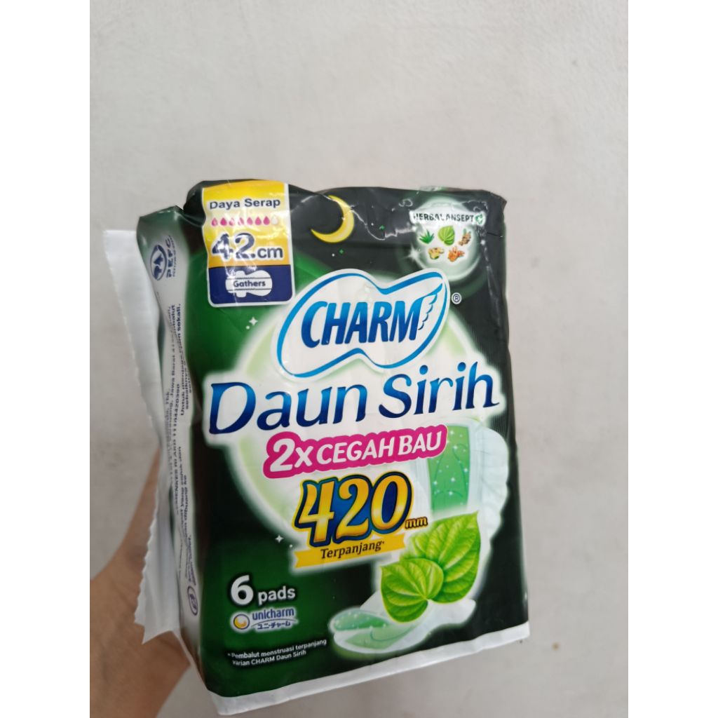 PEMBALUT WANITA CHARM DAUN SIRIH HERBAL ANSEPT