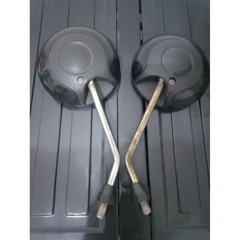 spion bulat hitam retro classic yamaha fazzio