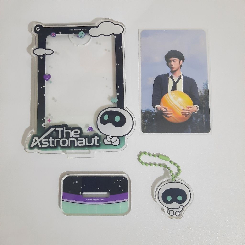 Photocard PC official Jin BTS the astronaut luckydraw powerstation LD pws stand holder wootteo set