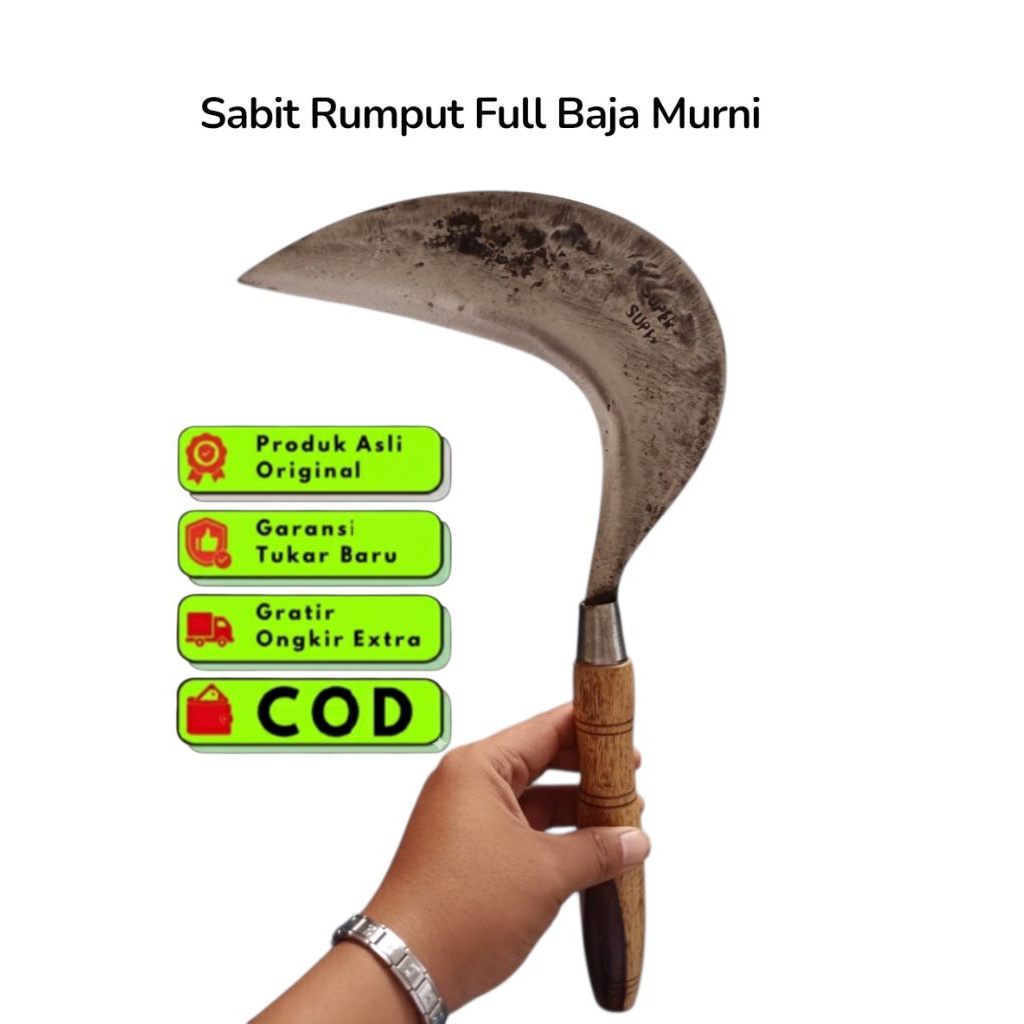 Sabit Pisau Rumput Full Baja Murni - Kualitas Super & Awet