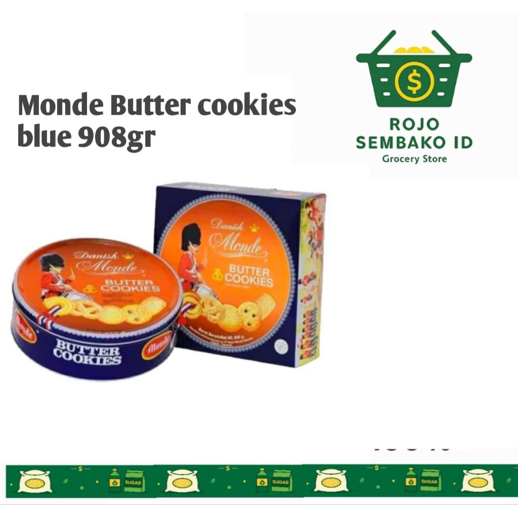 monde butter cookies biru 908 gram roti kaleng murah