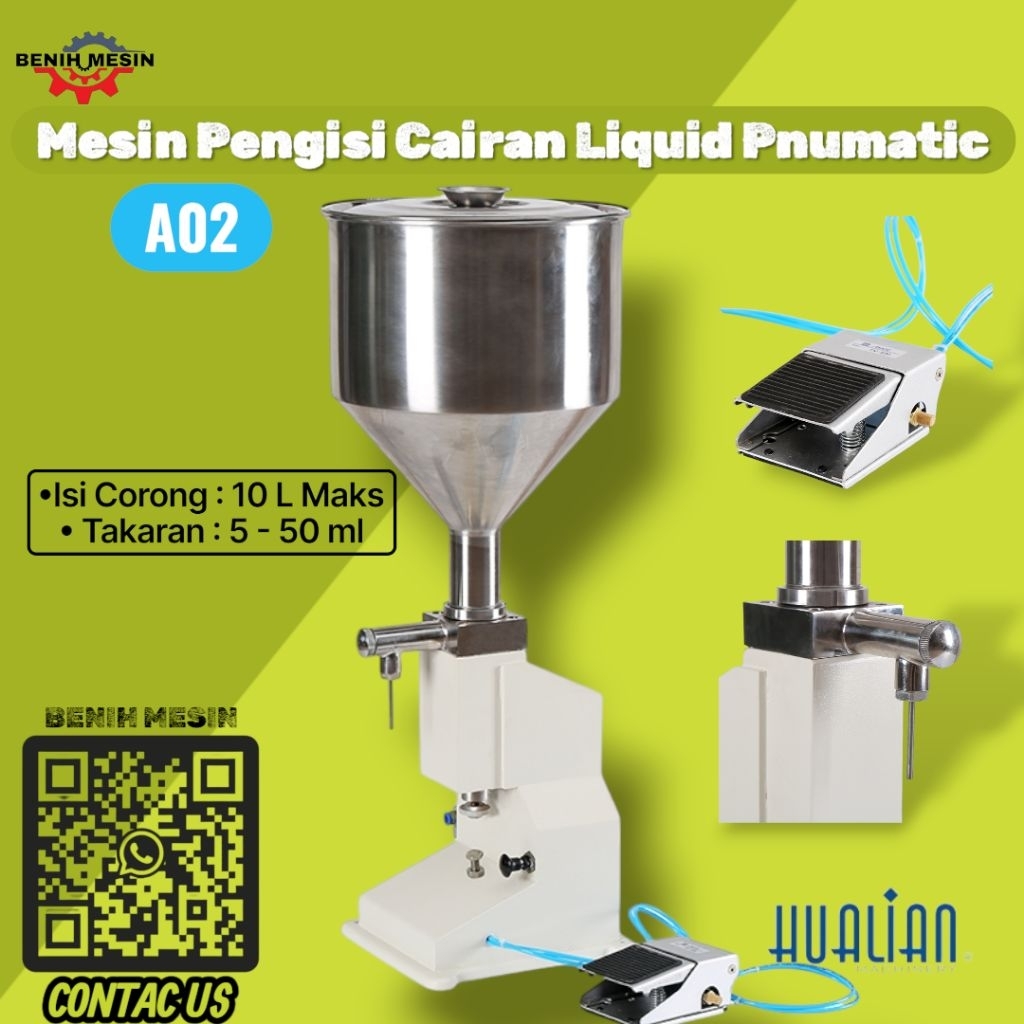 Mesin Filling Liquid Cairan Pnumatic A02 Hualian