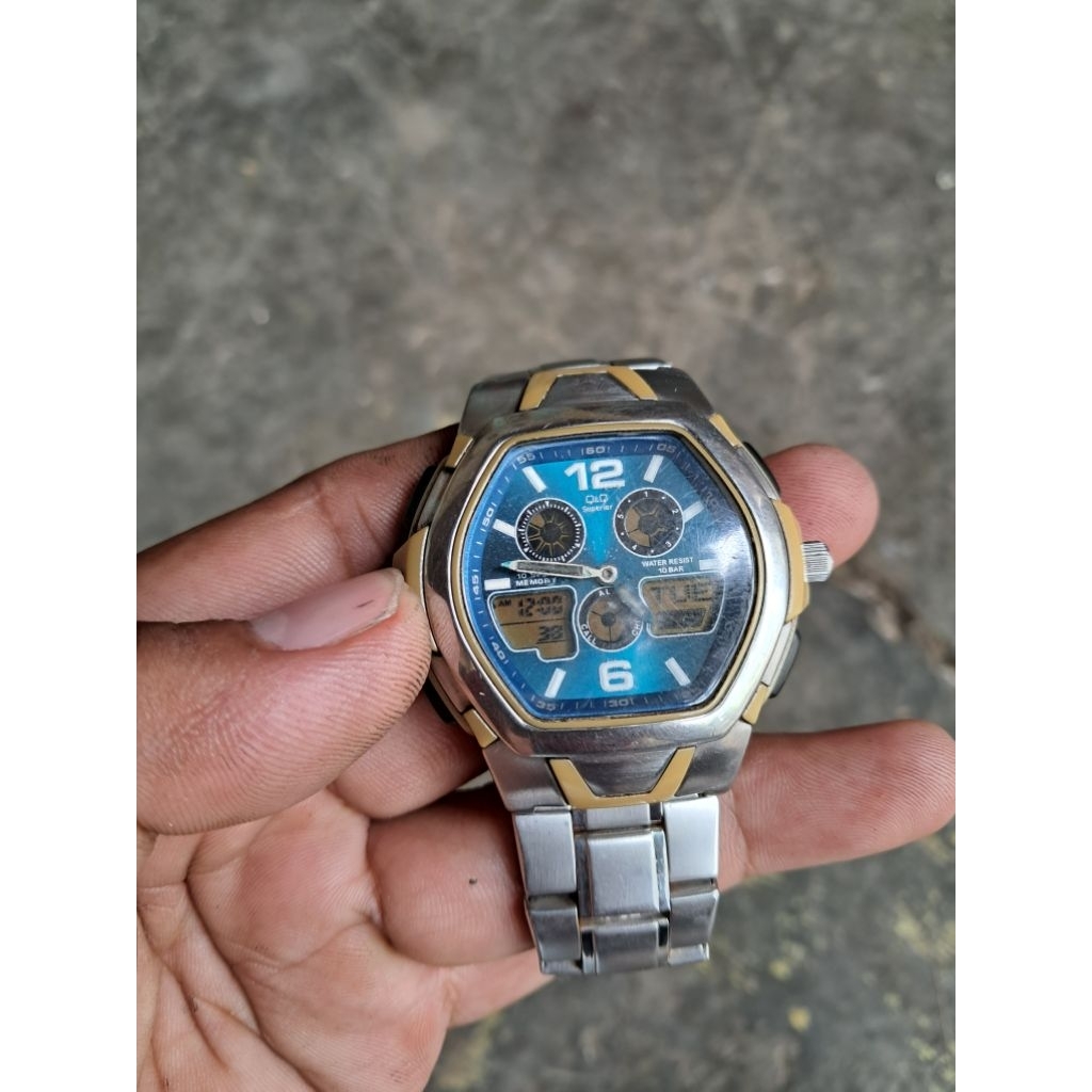 Jam tangan QnQ superior jadul nyala bahan