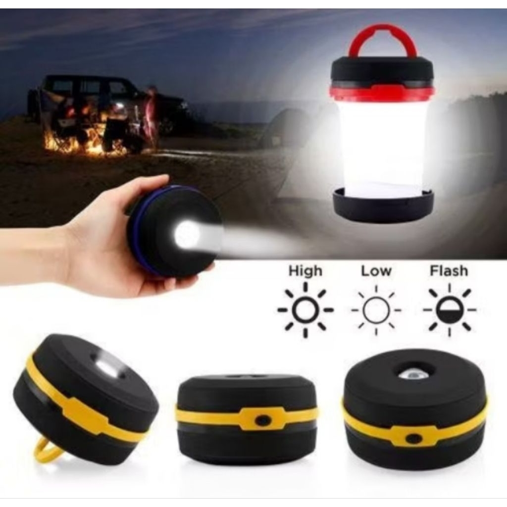 Lampu Camping/ Emergency Lamp/ Lentera/ Berkemah [1 pcs] + Baterai ABC AA [3 pcs] Tidak perlu di cas