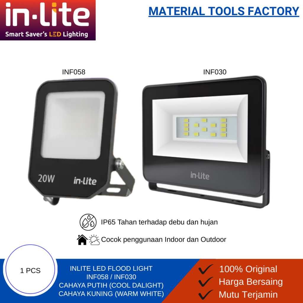 Lampu Sorot LED - Lampu Sorot - Lampu LED - Floodlight LED Inlite INF030 Lampu Sorot - Inlite INF058