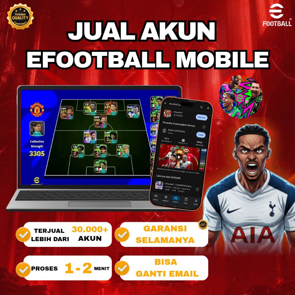 JUAL AKUN EFOOTBALL MOBILE 2026