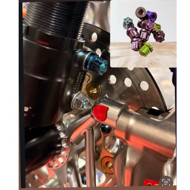 Baut titanium Mur Shock depan vespa Matic Sprint Primavera S Lx