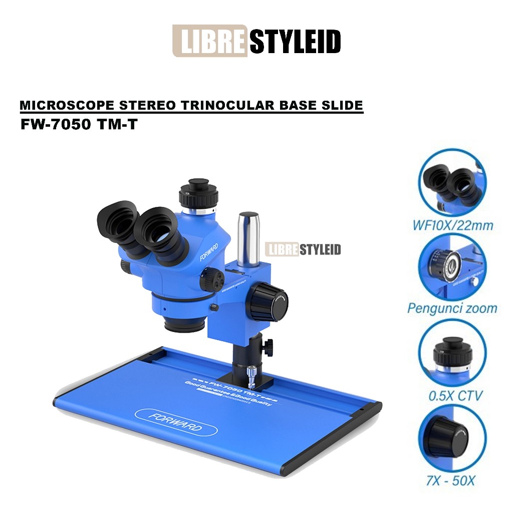 Microscope Stereo Forward FW-7050 TM-T Trinocular Base Slide Original