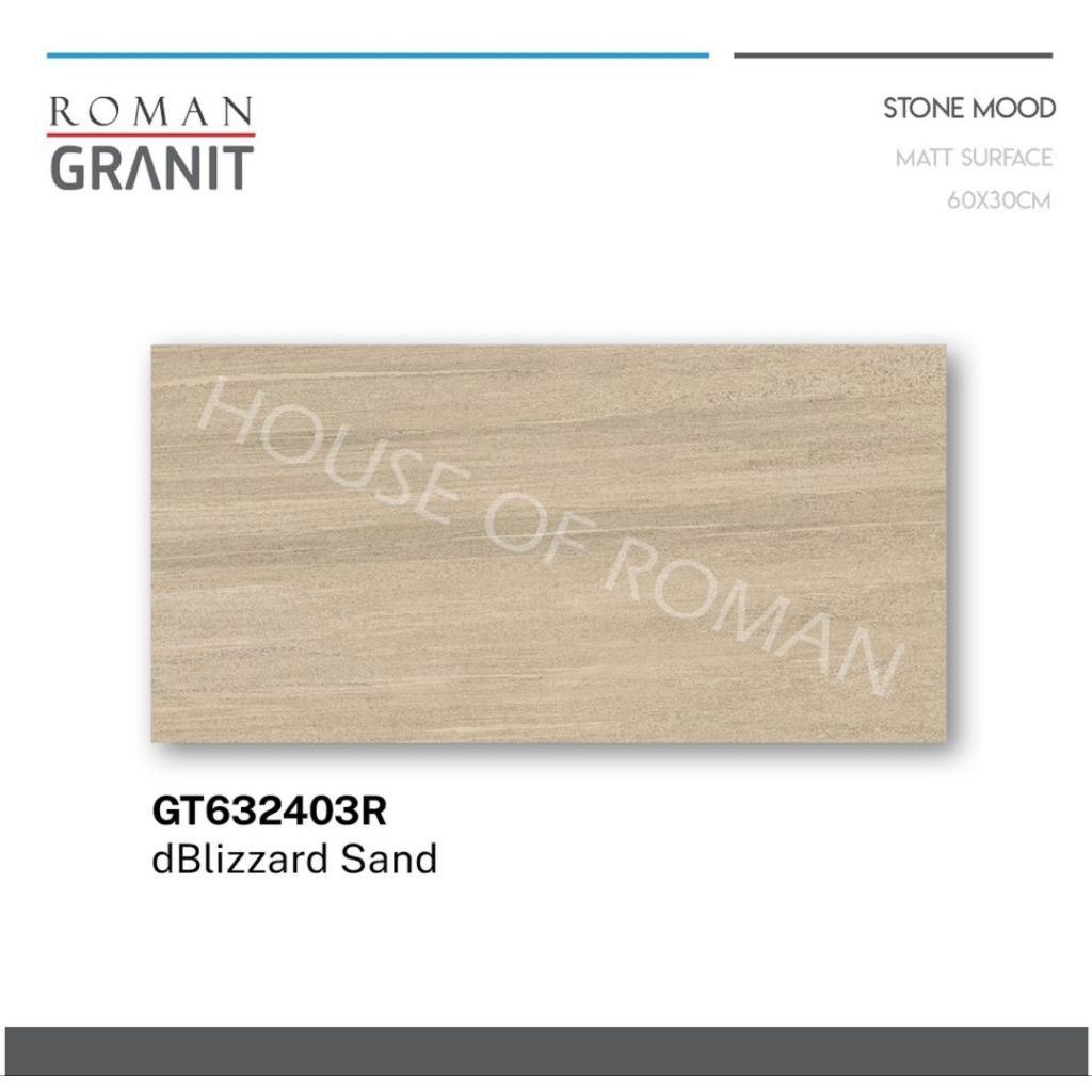 Roman Granit  dBlizzard Sand 60x30 keramik dinding keramik teras keramik kamar mandi keramik minimal