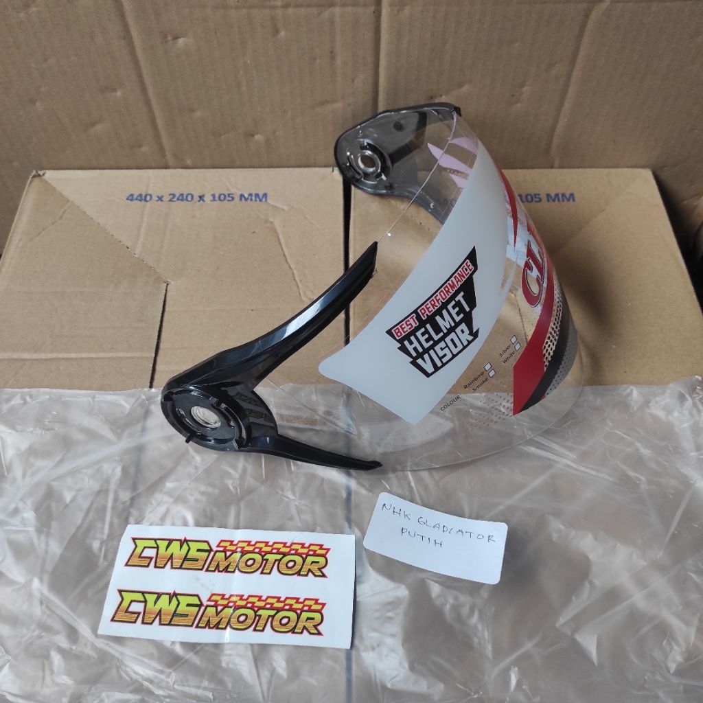 Kaca helm NHK gladiator NHK Reventor putih original clear