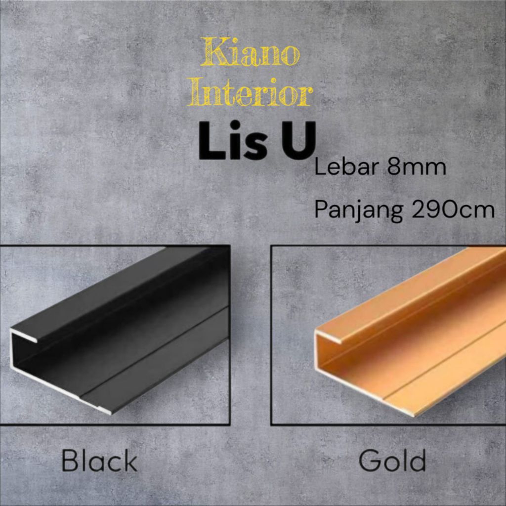 Lis tutup /sambung wall  Alumunium / estetic 8mm