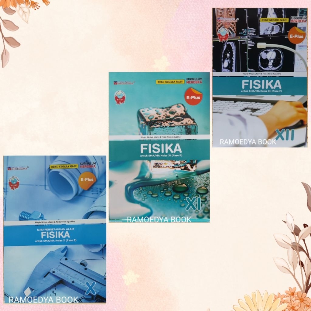 Buku Original E-Plus Fisika SMA kelas 10,11,12 Kurikulum Merdeka MEDIATAMA