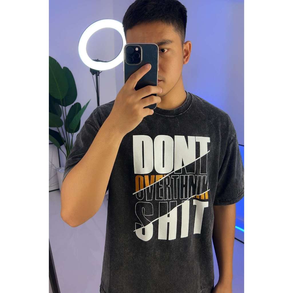 Kaos Oversize Stonewashed " DONTSHIT " | Kaos Washed | Kaos Vintage | Kaos Washed Oversize pria | Ka