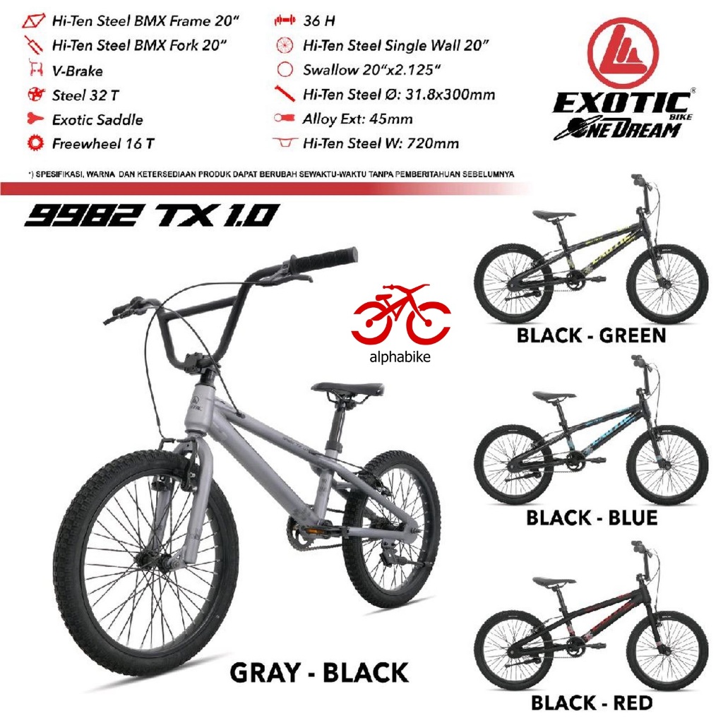 SEPEDA BMX 20 EXOTIC BMX 9982TX 1.0 EXOTIC 9982 TX 1.0