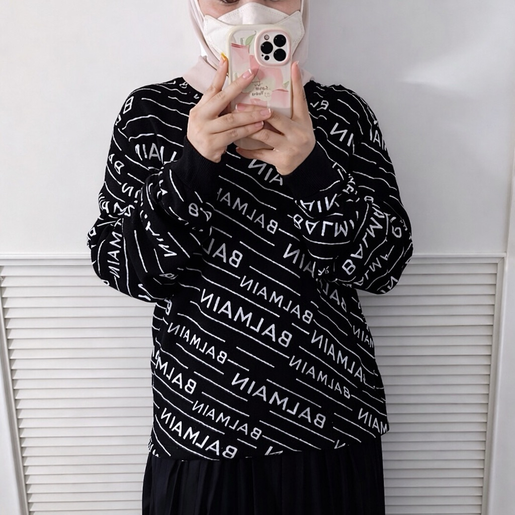 Preloved sweater knit balmain original size L