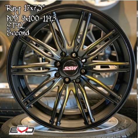 VELG MOBIL RING 17X7,5" PCD 4X100-114,3 ET42 SSW (JAZZ CITY YARIS AVANZA XENIA LIVINA MINI COOPER LA