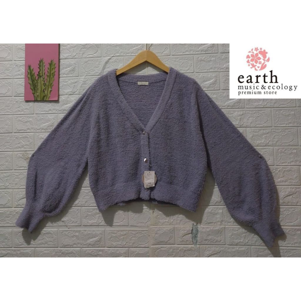 Earth Music & Ecology Premium Label Fuzzy Cardigan