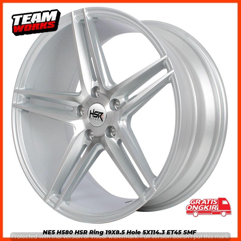 VELG MOBIL MODEL PALANG HSR NE5 RING 19 LEBAR 85 ET45 BUAT INNOVA VITARA GRANDIS PELK R19 SILVER
