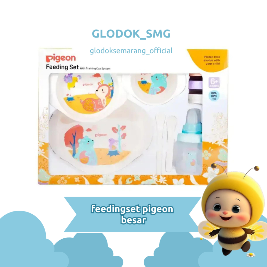 Feedingset Pigeon Besar Premium/Tempat Makan Bayi Pigeon Besar