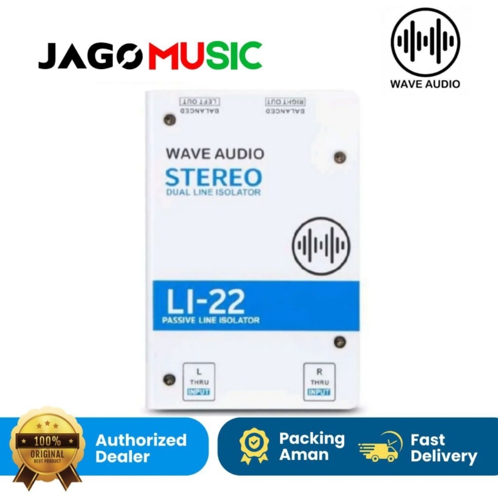 Wave Audio L122 Stereo Dual Line
Isolator Passive Live Isolator Wave LI 22 Direct Box Original