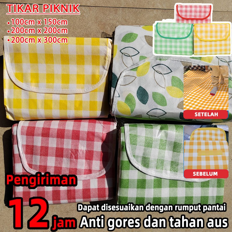 [Barang spot] tiker lipat piknik tikar kain piknik tikar piknik jumbo tikar lipat piknik waterproof 
