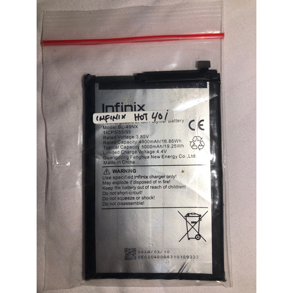 Baterai infinix hot 40i original
