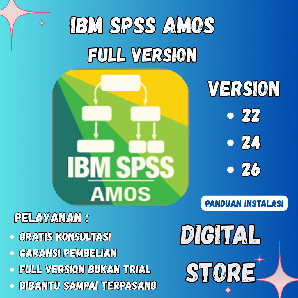 AMOS 22–26 Windows – Software SEM untuk Penelitian & Akademik