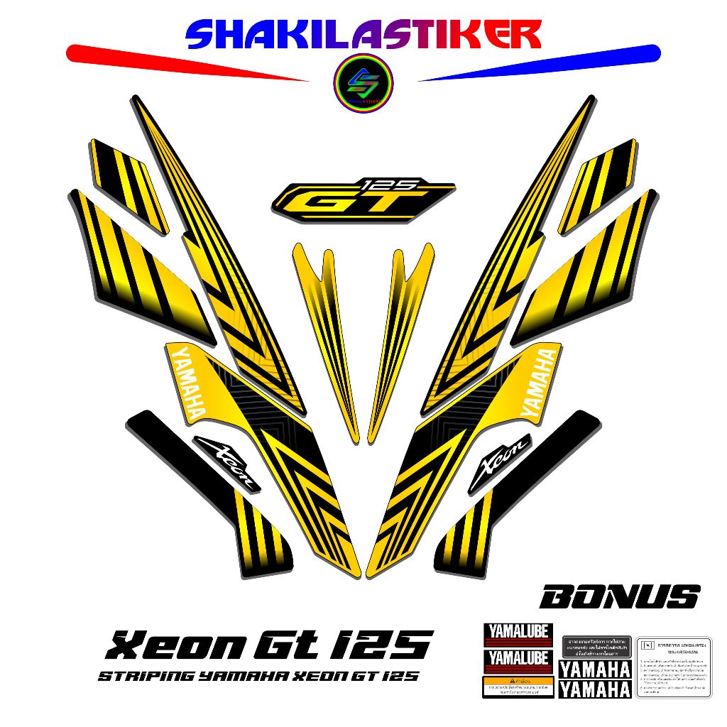 STIKER STRIPING XEON GT 125 MOTIF MULK 06 / STIKER / STICKER / XEON GT 125 / GT / XEON GT / YAMAHA /