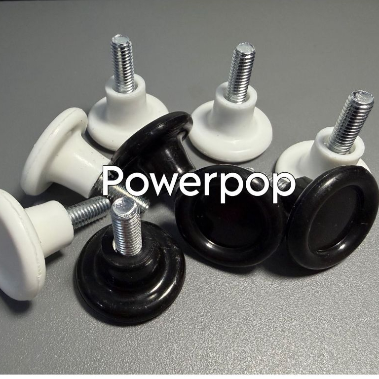 Kaki Meja M6 Putih Hitam Furniture Feet Adjuster / Baut M6 Kaki Stabil Sofa Meja