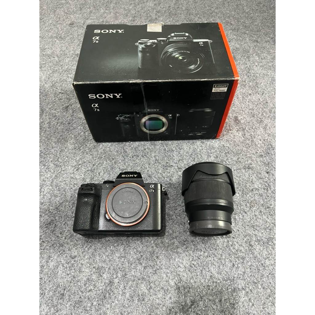 kamera sony A7ii dan lensa kit mulus lengkap