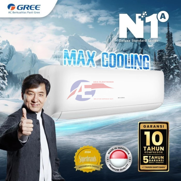 AC Gree GWC-12N1A | Ac Gree 1,5 Pk | Ac Standar | Black Fin