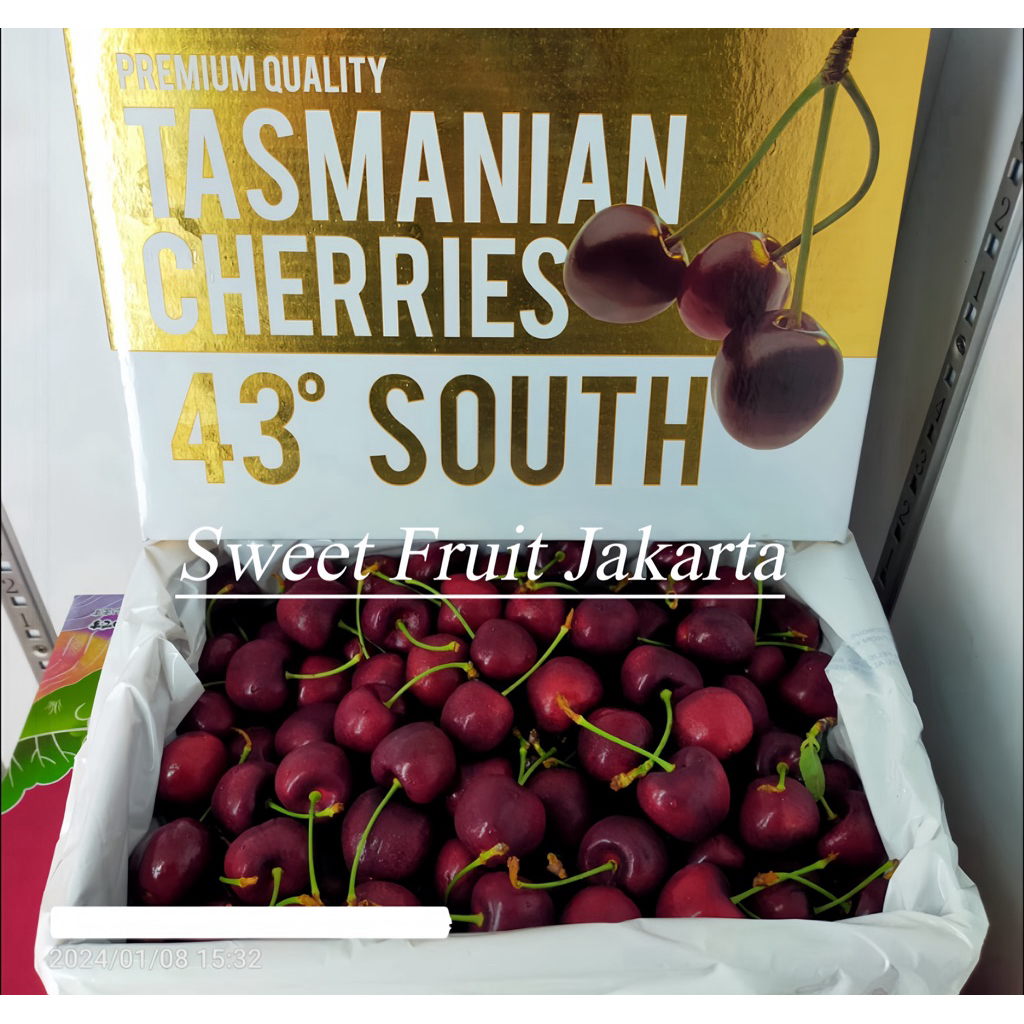 Cherry Tasmanian Premium / Cherry Tasmanian Manis Super Per Dus Berat 2 kg
