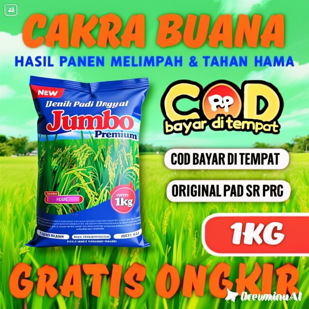 SANGHYANG SRI- Benih Padi Bibit Padi CAKTABUANA Kemasan Original Super Premium Neto 1kg