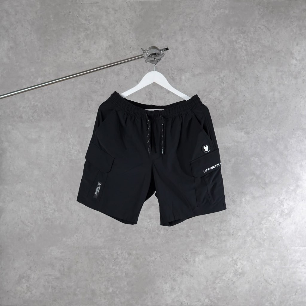 Celana LIFE WORK RADOG PATCH WHITE BLACK CARGO PANTS 100% ORIGINAL