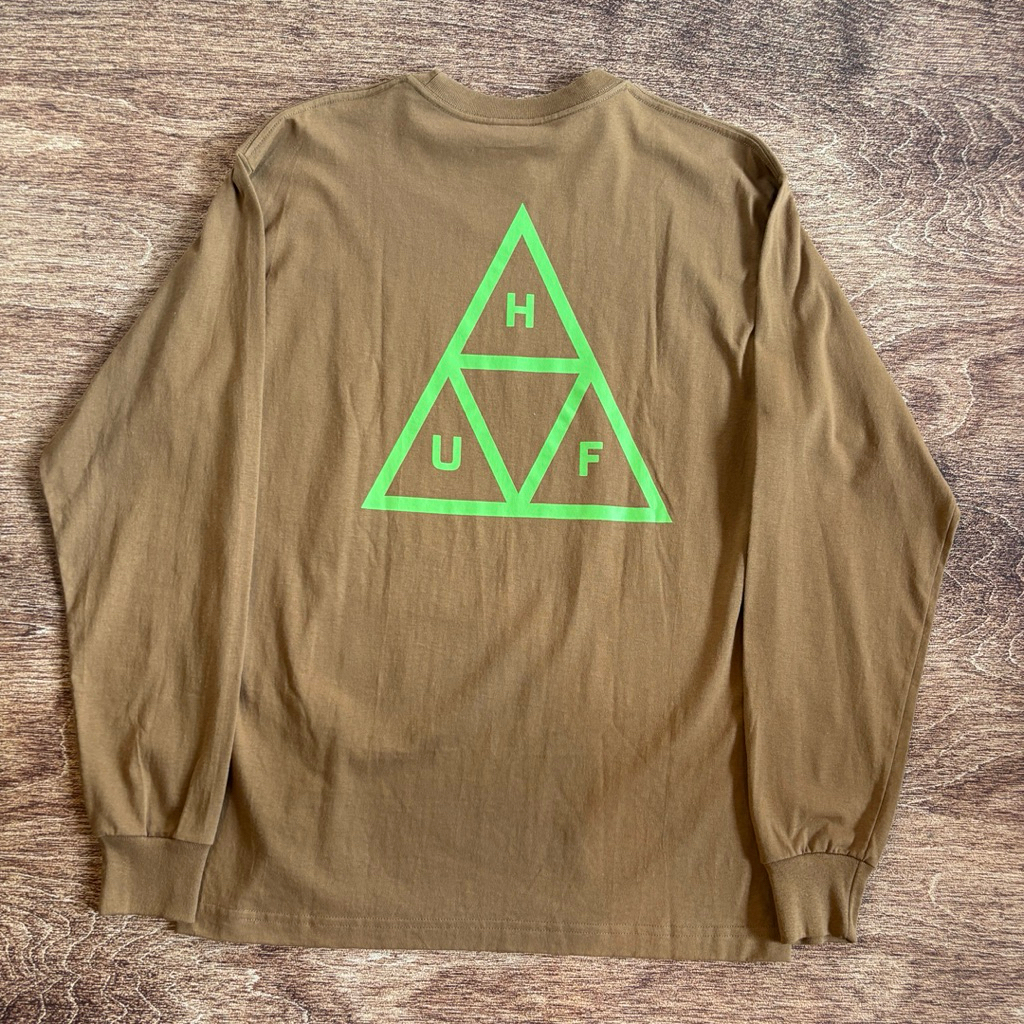 EXCLUSIVE KAOS BAND OFFICIAL HUF TRIANGLE LONGSLEEVE ORIGINAL WEBSTORE