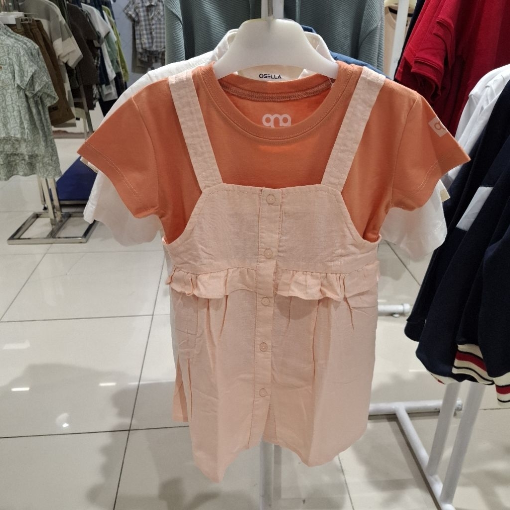 Qna Baju Setelan Overall Anak Perempuan Usia 1-4 Tahun Original