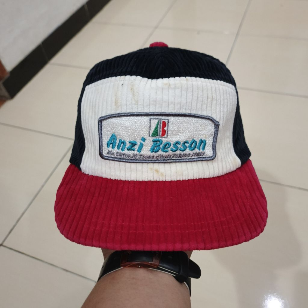 Topi Vintage ANZI BESSON Earflaps corduroy snapback