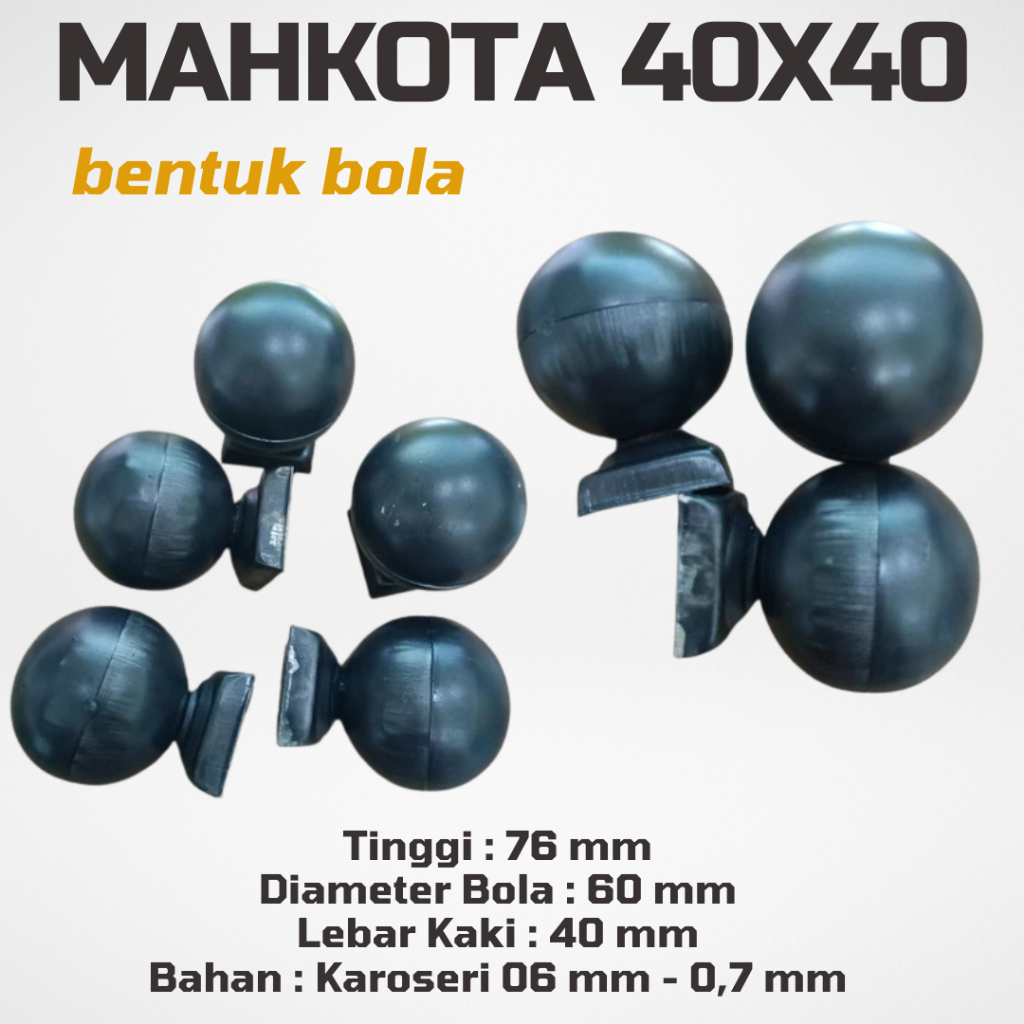 Aksesoris Tralis Mahkota hollow Ukuran 40 x 40 Hollow kotak besi ornamen pagar