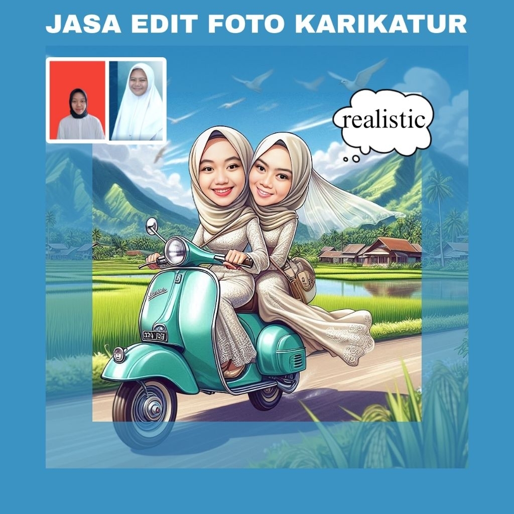 Jasa Edit Foto Karikatur AI Wajah