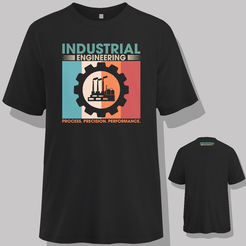 Kaos Teknik Industri Lengan Pendek | Industrial Engineering - Process, Precision, Performance