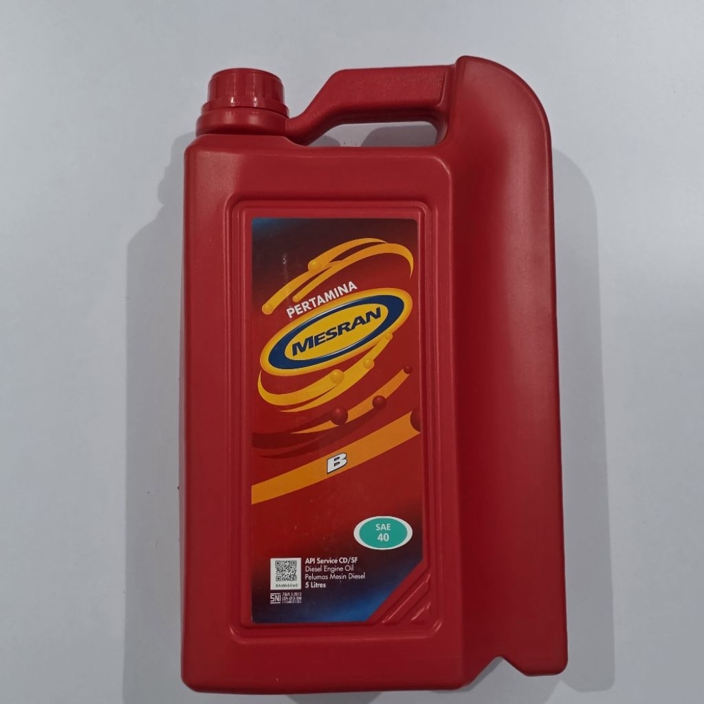 OLI PERTAMINA MESRAN B40 5 LITER sae 40 OLI MESIN MOBIL DIESEL MESRAN B 40 PERTAMINA OIL 5000ml