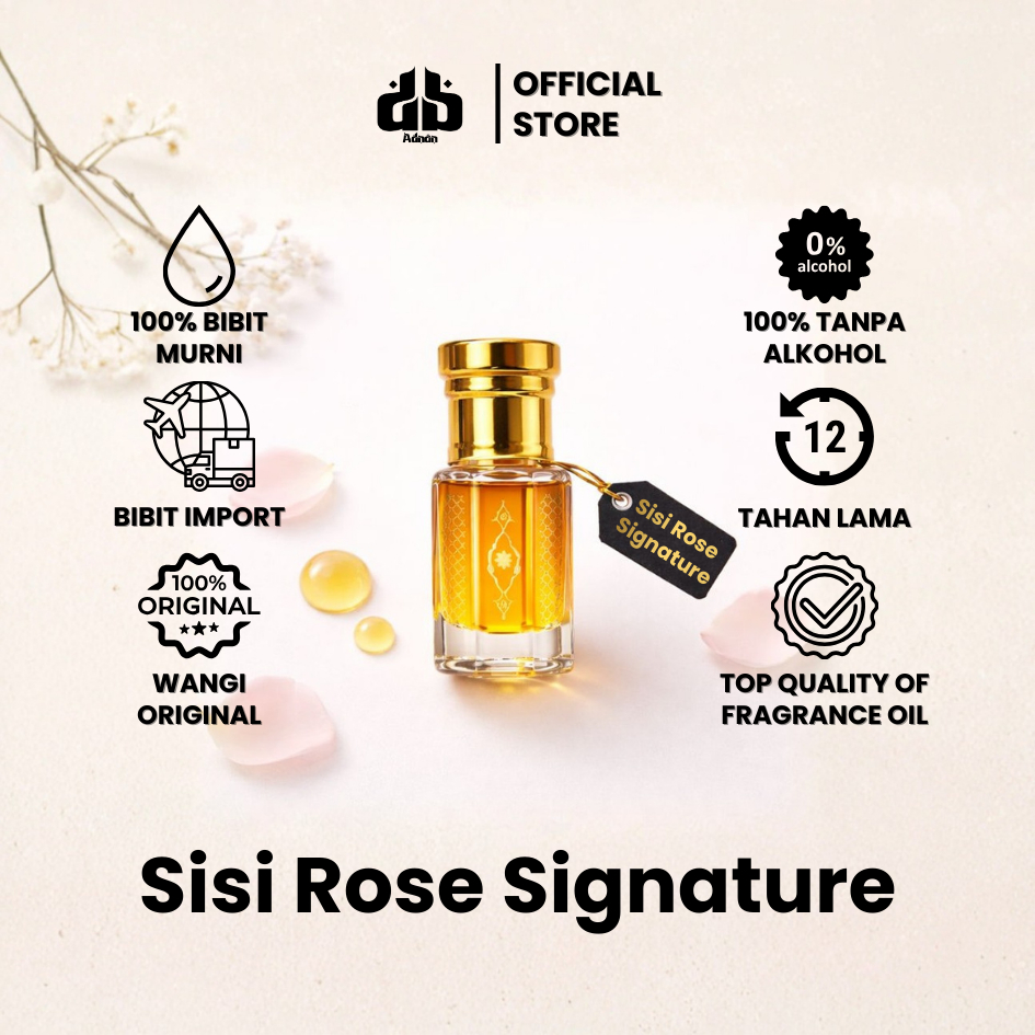 Minyak Wangi SISI ROSE SIGNATURE Murni Parfum Tahan Lama Bibit Murni Premium Pria Wanita Unisex Arom