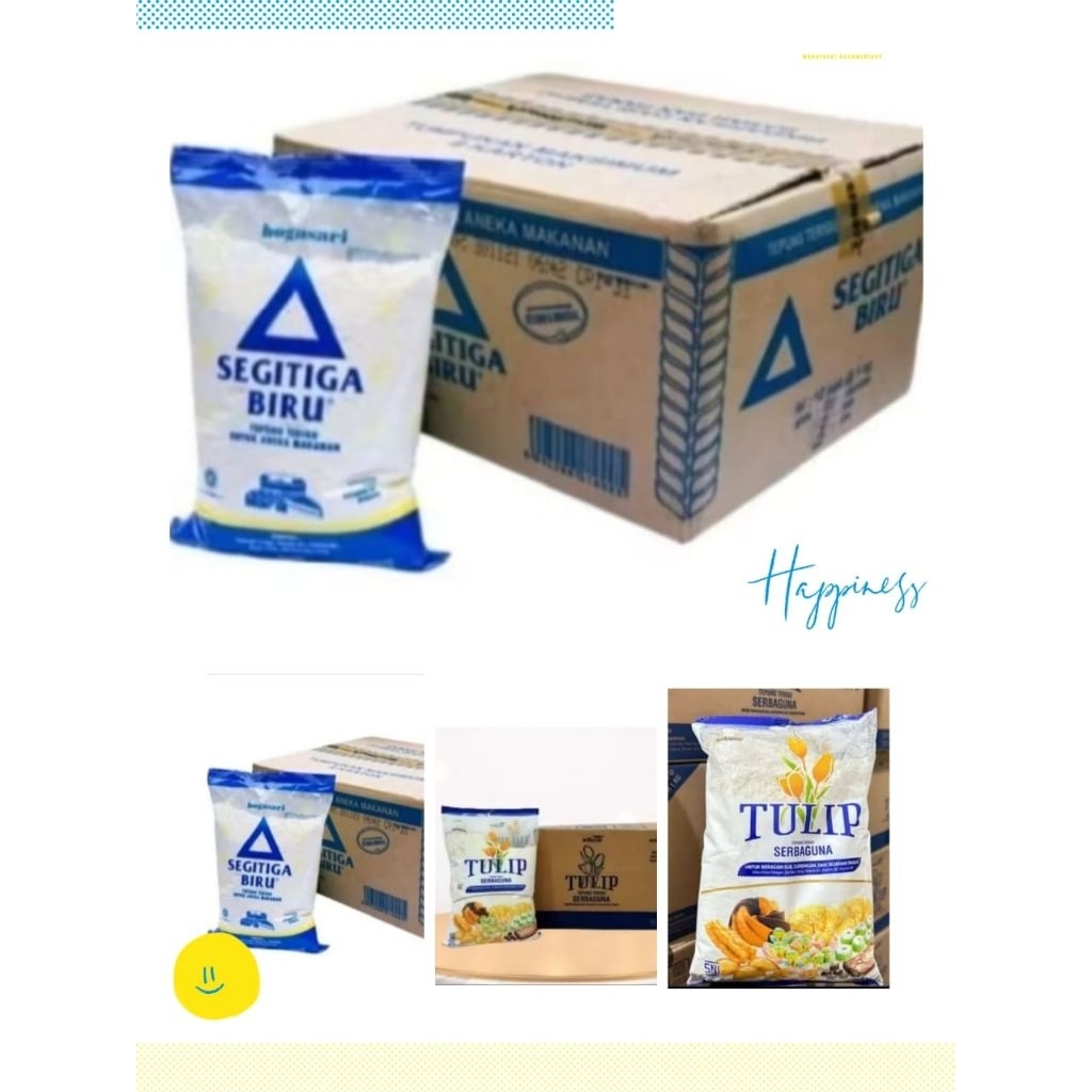Tepung segitiga biru 1kg 1 dus