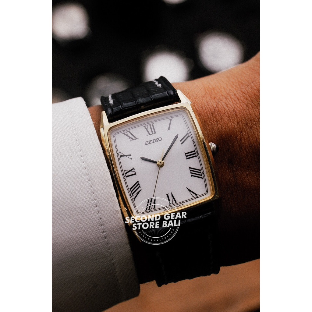 jam tangan seiko tank enamel roman dial