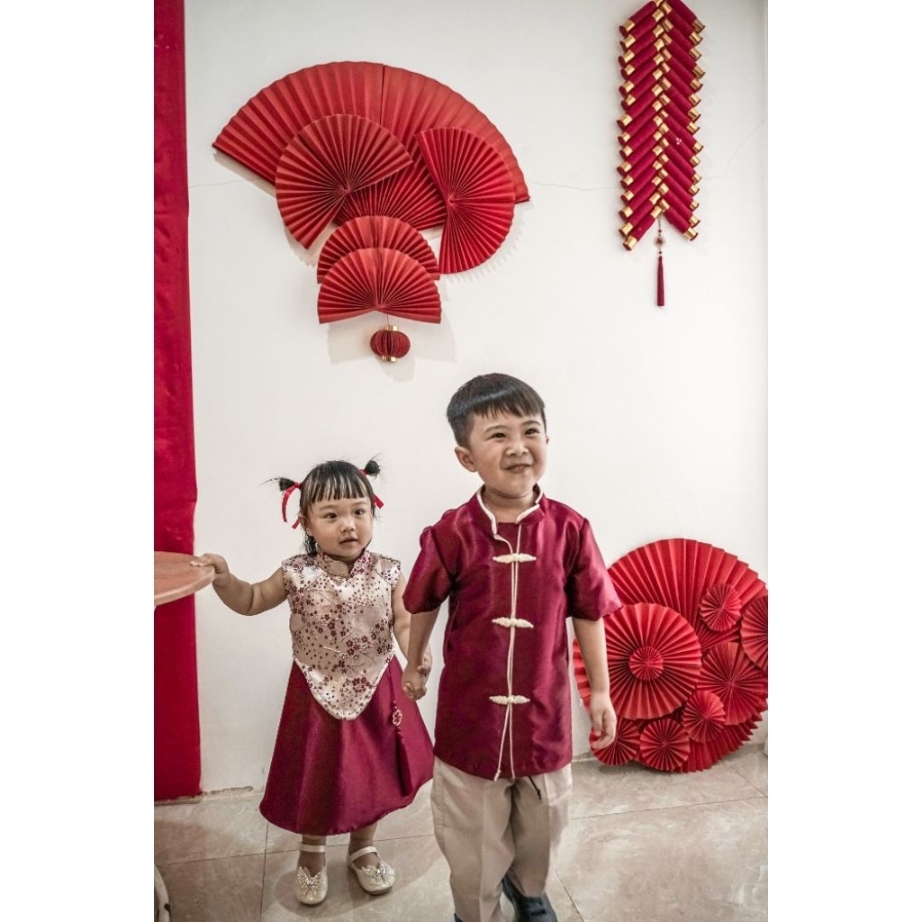 The Little Twintee - Yi Dress | Dress Imlek Anak | Dress imlek couple | Dress imlek Family