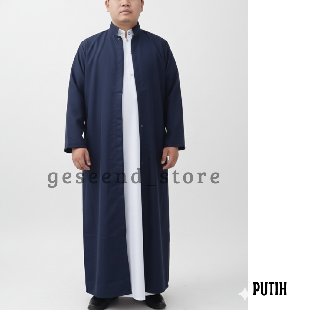 GESEENDSTORE-Jubah Cardigan Pria Gamis outer Pria Jubah Luaran model lengan panjang